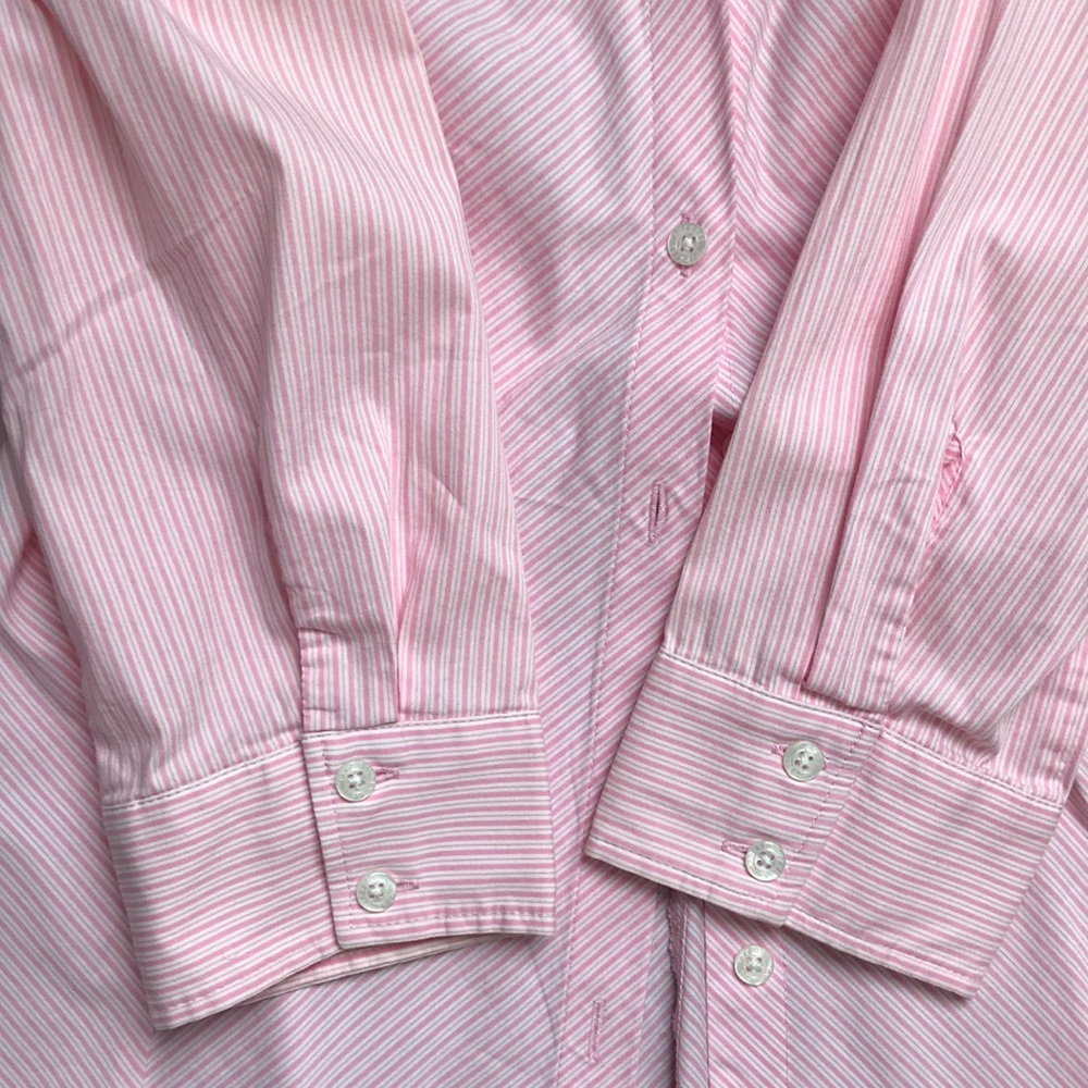 Pink Striped Button Down - image 7